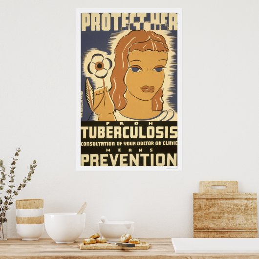 Tuberculosis Prevention 1938 WPA Poster (Keuken)