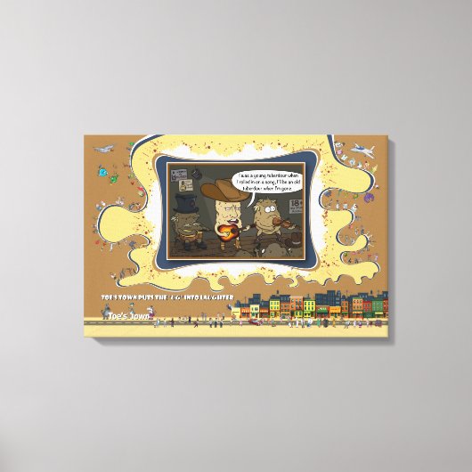 Tuberdour | Muzikale Woordspeling Humor 24x16 Canvas Afdruk (Voorkant)