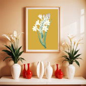 Tuberose,  bloembotanische illustratie poster