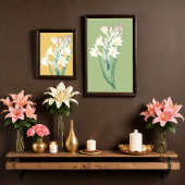 Tuberose,  bloembotanische illustratie poster