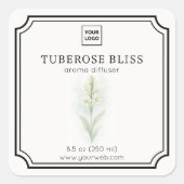 Tuberose Bloemige Aroma Diffuser Label (Voorkant)