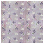 Tuberose en lavender Bloomen op Rozen bladen Stof (Close Up)