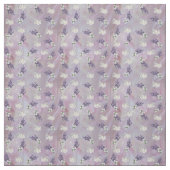 Tuberose en lavender Bloomen op Rozen bladen Stof (Swatch)