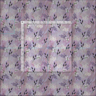 Tuberose en lavender Bloomen op Rozen bladen Stof