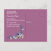 Tuberose en lavender Blooms Aankondigingskaart (Achterkant)