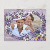 Tuberose en lavender Blooms Aankondigingskaart (Voorkant)