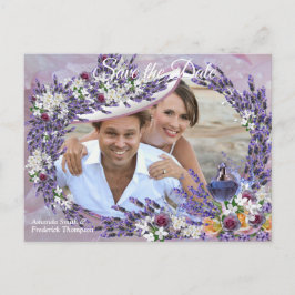 Tuberose en lavender Blooms Aankondigingskaart