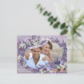Tuberose en lavender Blooms Aankondigingskaart (Staand voorkant)