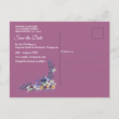 Tuberose en lavender Blooms Aankondigingskaart (Achterkant)