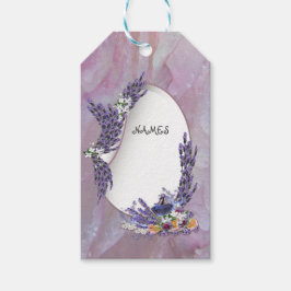 Tuberose en lavender Blooms Cadeaulabel