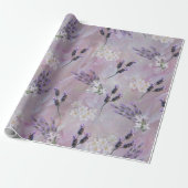 Tuberose en lavender Blooms Cadeaupapier (Uitgerold)