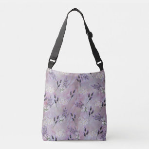 Tuberose en lavender Blooms Crossbody Tas