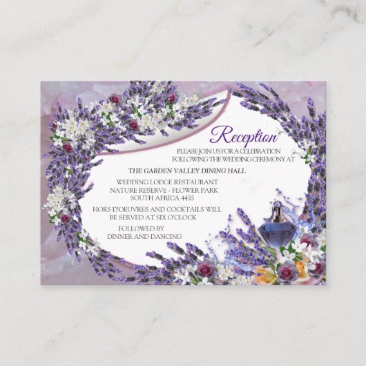 Tuberose en lavender Blooms Informatiekaartje (Voorkant)