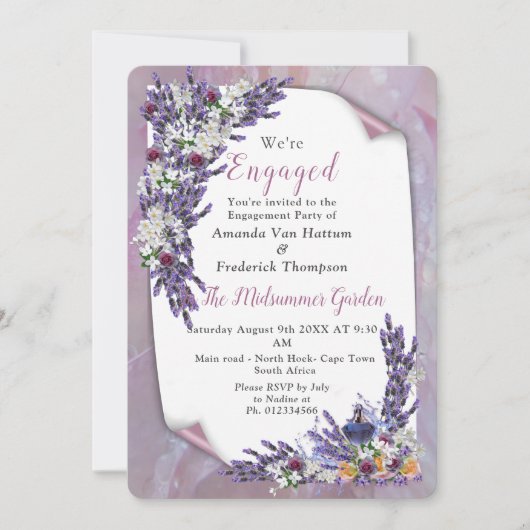 Tuberose en lavender Blooms Kaart (Voorkant)