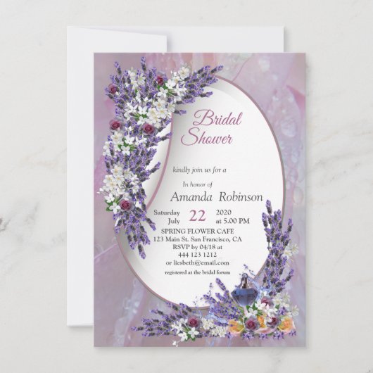 Tuberose en lavender Blooms Kaart (Voorkant)