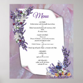 Tuberose en lavender Blooms Poster