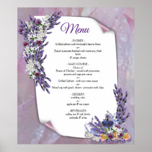 Tuberose en lavender Blooms Poster