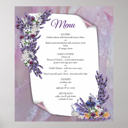 Tuberose en lavender Blooms Poster (Voorkant)