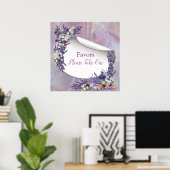 Tuberose en lavender Blooms Poster (Thuiskantoor)
