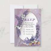 Tuberose en lavender Blooms RSVP Kaartje (Voorkant)