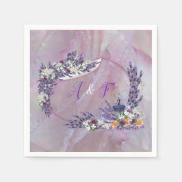 Tuberose en lavender Blooms Servet