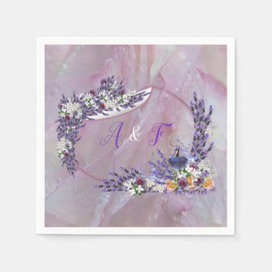 Tuberose en lavender Blooms Servet (Voorkant)