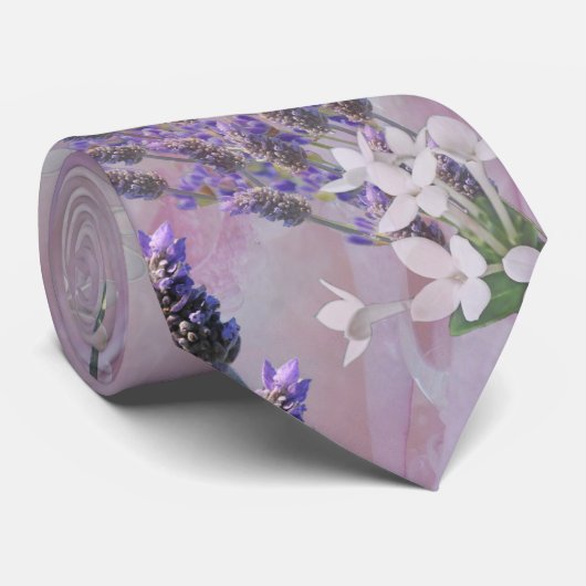 Tuberose en lavender Blooms Stropdas (Opgerold)