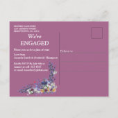 Tuberose en lavender Blooms Uitnodiging Briefkaart (Achterkant)