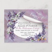 Tuberose en lavender Blooms Uitnodiging Briefkaart (Voorkant)