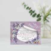 Tuberose en lavender Blooms Uitnodiging Briefkaart (Staand voorkant)