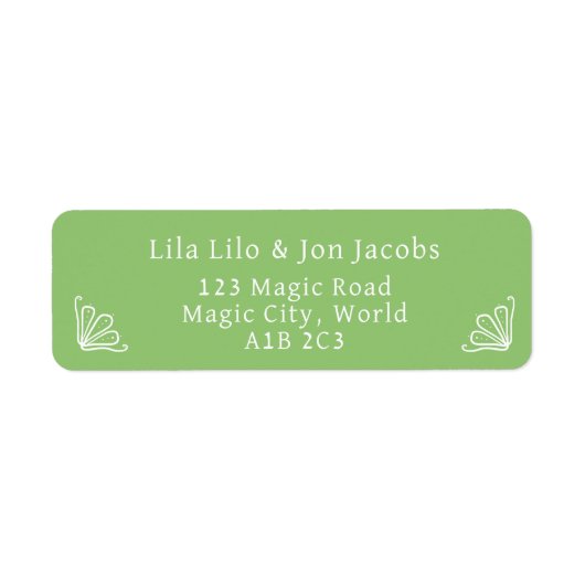 Tuberose gepersonaliseerd retouradreslabel etiket (Voorkant)