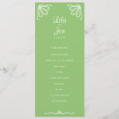 Tuberose gepersonaliseerd trouwprogramma programmakaart (Voorkant)