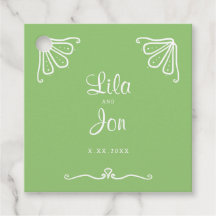 Tuberose gepersonaliseerde bruiloft gunst Labels