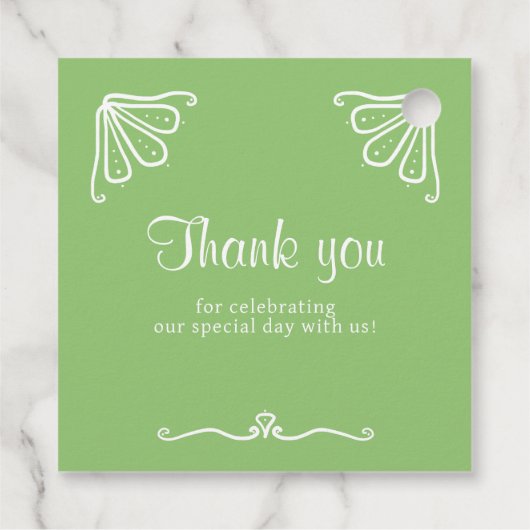 Tuberose gepersonaliseerde bruiloft gunst Labels (Achterkant)