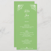 Tuberose gepersonaliseerde bruiloft menu (Voorkant / Achterkant)