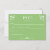 Tuberose gepersonaliseerde bruiloft RSVP Kaart (Voorkant)