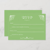 Tuberose gepersonaliseerde bruiloft RSVP Kaart (Voorkant / Achterkant)