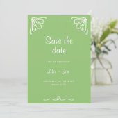 Tuberose gepersonaliseerde bruiloft Save the Date  (Staand voorkant)