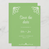 Tuberose gepersonaliseerde bruiloft Save the Date  (Voorkant / Achterkant)