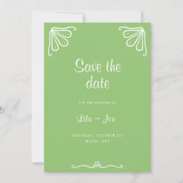 Tuberose gepersonaliseerde bruiloft Save the Date