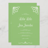 Tuberose gepersonaliseerde bruiloft uitnodiging (Voorkant / Achterkant)