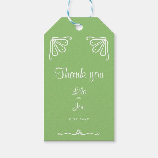 Tuberose gepersonaliseerde huwelijkscadeau Labels Cadeaulabel (Voorkant)