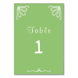 Tuberose Gepersonaliseerde Trouwtafel Nummer Kaart