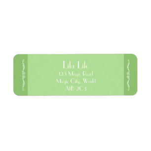 Tuberose laat gepersonaliseerd retouradreslabel ac etiket