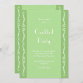 Tuberose laat gepersonaliseerde feestuitnodiging a kaart (Voorkant / Achterkant)