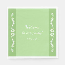 Tuberose laat gepersonaliseerde partypapier noppen servet