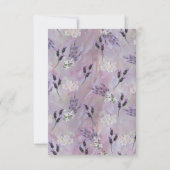 Tuberose & Lavendel Bloemen Dank u kaart (Achterkant)