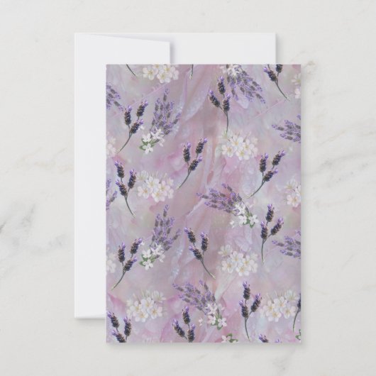 Tuberose & Lavendel Bloemen Dank u kaart (Achterkant)