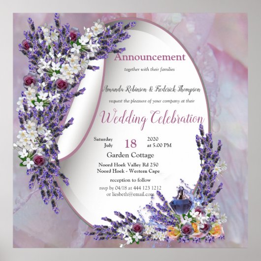 Tuberose & Lavender Bloesems Poster (Voorkant)