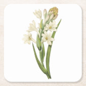 tuberose (Tuberosa sp.) van Redouté Kartonnen Onderzetters (Voorkant)